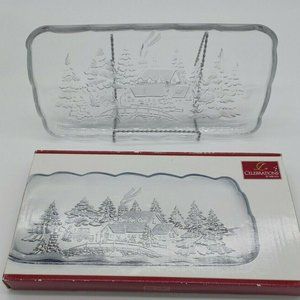 Mikasa Canape Tray 14.25 x 7.25 ,  Winter Wonderland